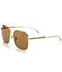 Color:Gold/Brown - Image 1 - Women's BV1108SA 58mm Square Sunglasses