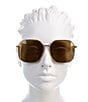 Color:Gold/Brown - Image 2 - Women's BV1108SA 58mm Square Sunglasses