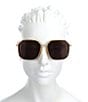 Color:Gold/Grey - Image 2 - Women's BV1108SA 58mm Square Sunglasses