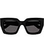 Color:Black - Image 2 - Women's BV1212S 52mm Square Sunglasses