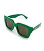 Color:Bottega Veneta Green - Image 1 - Women's BV1212S 52mm Square Sunglasses
