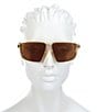 Color:Gold - Image 2 - Women's BV1223S 61mm Square Sunglasses