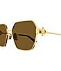 Color:Gold - Image 3 - Women's BV1224S 57mm Square Sunglasses