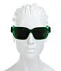 Color:Bottega Veneta Green - Image 2 - Women's BV1230S 49mm Square Sunglasses