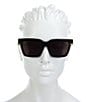 Color:Black - Image 2 - Women's BV1242S 53mm Square Sunglasses