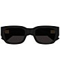 Bottega Veneta Unisex Intrecciato Wirecore 52mm Rectangle Sunglasses - Image 2