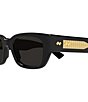Bottega Veneta Unisex Intrecciato Wirecore 52mm Rectangle Sunglasses - Image 3