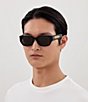 Bottega Veneta Unisex Intrecciato Wirecore 52mm Rectangle Sunglasses - Image 4
