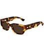 Bottega Veneta Unisex Intrecciato Wirecore 52mm Rectangle Sunglasses - Image 1