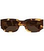 Bottega Veneta Unisex Intrecciato Wirecore 52mm Rectangle Sunglasses - Image 2