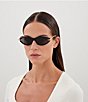 Bottega Veneta New Knot 56mm Cat Eye Statment Sunglasses, Color:Shiny Black - Image 4