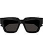 Color:Black - Image 2 - Women's Nude Triangle 52mm Square Sunglasses