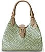 BRAHMIN Adrian Snake Embossed Satchel Bag, Color:Mint Novella - Image 1