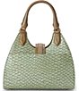 BRAHMIN Adrian Snake Embossed Satchel Bag, Color:Mint Novella - Image 2