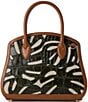 BRAHMIN Abrigado Collection Cacti Green Rosetta Contrast Trim Satchel Bag, Color:Cacti Green - Image 2