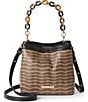 BRAHMIN Amelia Anise Collection Multi Snake Print Mod Mini Resin Chain Handle Bucket Bag - Image 1