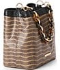 BRAHMIN Amelia Anise Collection Multi Snake Print Mod Mini Resin Chain Handle Bucket Bag - Image 4