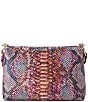 BRAHMIN Ametrine Collection Snakeskin Dewberry Mod Lorelei Shoulder Bag, Color:Dewberry - Image 2