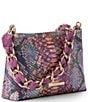 BRAHMIN Ametrine Collection Snakeskin Dewberry Mod Lorelei Shoulder Bag, Color:Dewberry - Image 4