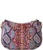 BRAHMIN Ametrine Collection Snakeskin Dewberry Mod Shayna Crossbody Bag, Color:Dewberry - Image 2