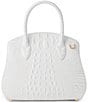 BRAHMIN Anabas Collection Sea Salt White Rosetta Satchel Bag, Color:Sea Salt White - Image 2