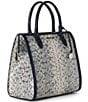 BRAHMIN Anchor Cirrus Melbourne Collection Contrast Trim Caroline Satchel, Color:Anchor - Image 4