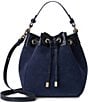 BRAHMIN Angora Collection Navy Melinda Bucket Bag, Color:Navy - Image 1