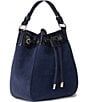 BRAHMIN Angora Collection Navy Melinda Bucket Bag, Color:Navy - Image 4