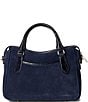 BRAHMIN Angora Collection Navy Micaela Mid Satchel Bag, Color:Navy - Image 2