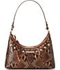 BRAHMIN Anuket Collection Cinnamon Olivia Snake Embossed Studded Shoulder Bag - Image 1