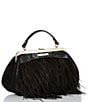 Color:Black - Image 4 - Arabesque Collection Black Emmett Feather Crossbody Bag