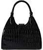 BRAHMIN Attenborough Collection Adrian Velvet Pearl Satchel Bag, Color:Black - Image 2