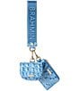 BRAHMIN Aura Blue Melbourne Etta Webbing Strap Wristlet - Image 1