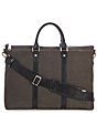 Color:Charcoal - Image 1 - Beckett Aslan Pebbled Leather Business Tote