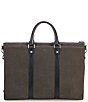 Color:Charcoal - Image 2 - Beckett Aslan Pebbled Leather Business Tote
