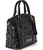 BRAHMIN Black Castle View Duxbury Satchel Bag, Color:Black - Image 4