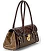 BRAHMIN Brixton Collection Tan Dayan Satchel Bag, Color:Tan - Image 4