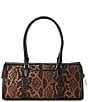 BRAHMIN Bronze Captivate Collection Sophia Snake Embossed Satchel Bag, Color:Bronze Captivate - Image 2