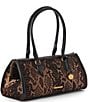 BRAHMIN Bronze Captivate Collection Sophia Snake Embossed Satchel Bag, Color:Bronze Captivate - Image 4