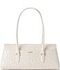 BRAHMIN Carman Collection Sea Salt White Dayan East West Satchel Bag, Color:Sea Salt White - Image 2
