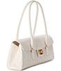 BRAHMIN Carman Collection Sea Salt White Dayan East West Satchel Bag, Color:Sea Salt White - Image 4