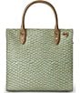 BRAHMIN Caroline Snake Embossed Satchel Bag, Color:Mint Novella - Image 2