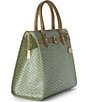 BRAHMIN Caroline Snake Embossed Satchel Bag, Color:Mint Novella - Image 4