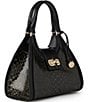 BRAHMIN Cavatica Collection Black Adrian Satchel Bag, Color:Black - Image 4