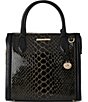 BRAHMIN Cavatica Collection Black Small Caroline Satchel Bag, Color:Black - Image 1