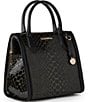 BRAHMIN Cavatica Collection Black Small Caroline Satchel Bag, Color:Black - Image 4