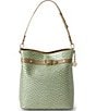 BRAHMIN Celina Snake Embossed Bucket Bag, Color:Mint Novella - Image 1