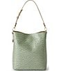 BRAHMIN Celina Snake Embossed Bucket Bag, Color:Mint Novella - Image 2
