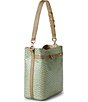 BRAHMIN Celina Snake Embossed Bucket Bag, Color:Mint Novella - Image 4