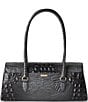 BRAHMIN Charcoal Melbourne Dayan Satchel Bag, Color:Charcoal - Image 2